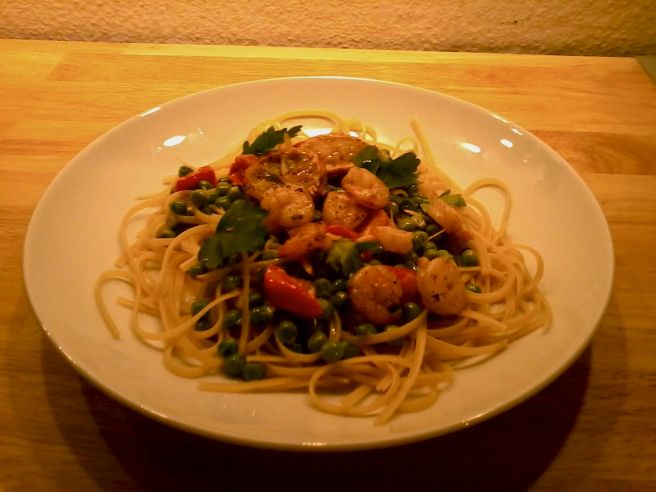 Zitrus-Erbsen-Bavette-Teller